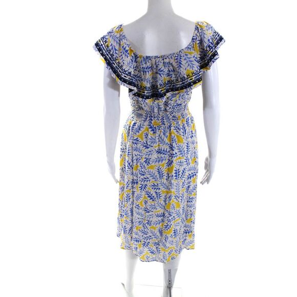 Eye Of The Needle Womens Off The Shoulder Button Up Maxi Dress White Size XS - Picture 3 of 6